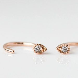 Local Eclectic Harley Ear Huggers in Rose Gold